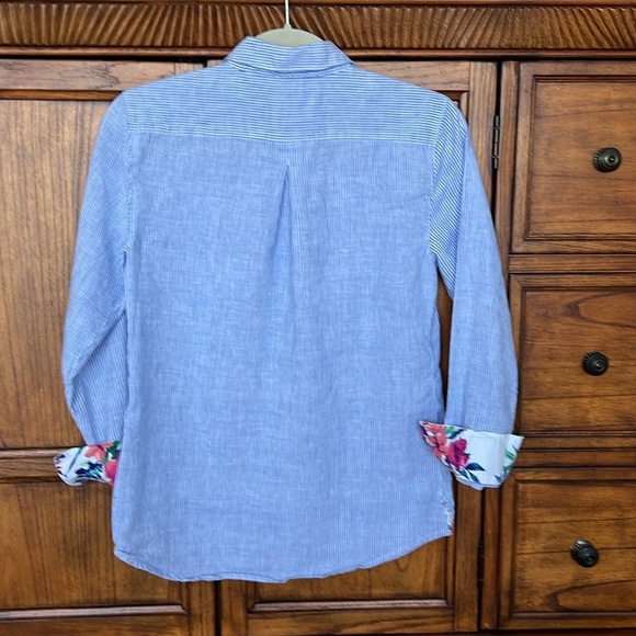 Tommy Bahama Pequeno Stripe Stretch-Linen Shirt XS - Picture 3 of 8